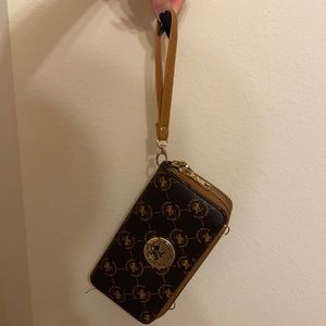 Beverly Hills Polo Club wristlet dark/light brown